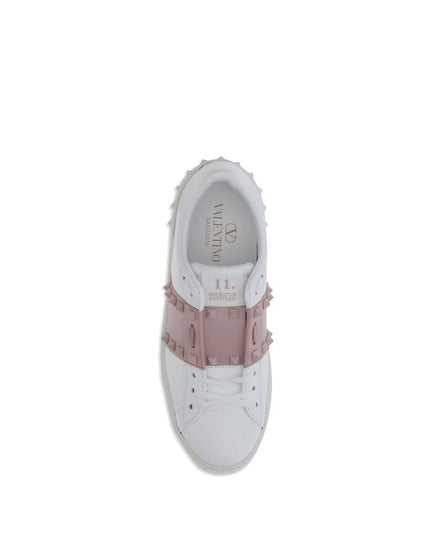 Valentino Garavani White Calf Leather Bos Taurus Low Top Sneakers