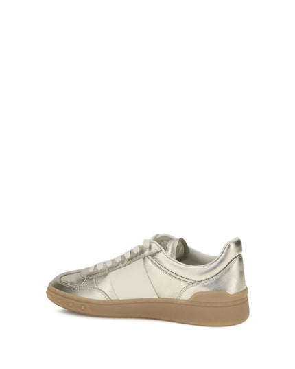 Valentino Garavani Gold Calf Leather Bos Taurus Low Top Sneakers