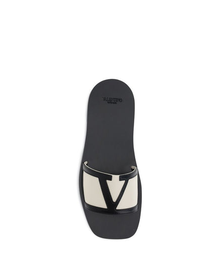 Valentino Garavani Multicolor Calf Leather Bos Taurus Flat Sandals