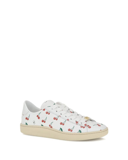 Valentino Garavani White Calf Leather Bos Taurus Low Top Sneakers