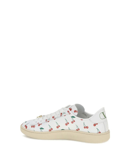 Valentino Garavani White Calf Leather Bos Taurus Low Top Sneakers