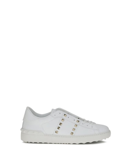 Valentino Garavani White Calf Leather Bos Taurus Low Top Sneakers