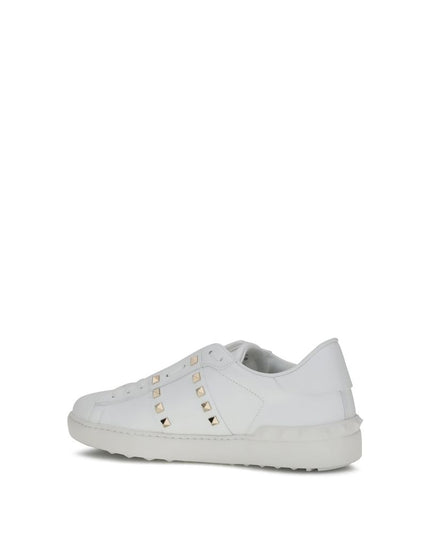 Valentino Garavani White Calf Leather Bos Taurus Low Top Sneakers