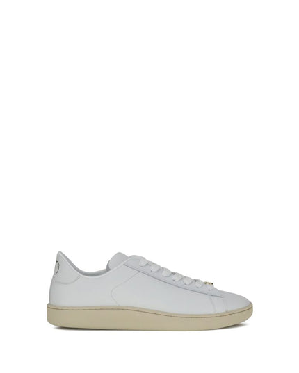 Valentino Garavani White Calf Leather Bos Taurus Low Top Sneakers