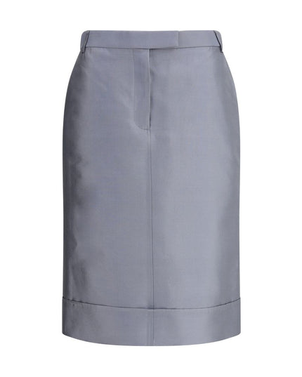 Thom Browne Gray Wool Midi Skirt