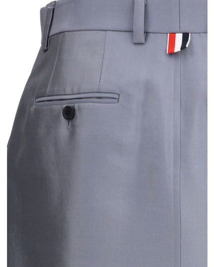 Thom Browne Gray Wool Midi Skirt
