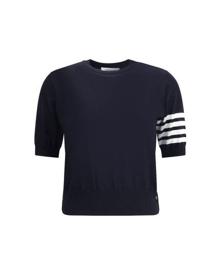Thom Browne Black Fleece Wool T-Shirt