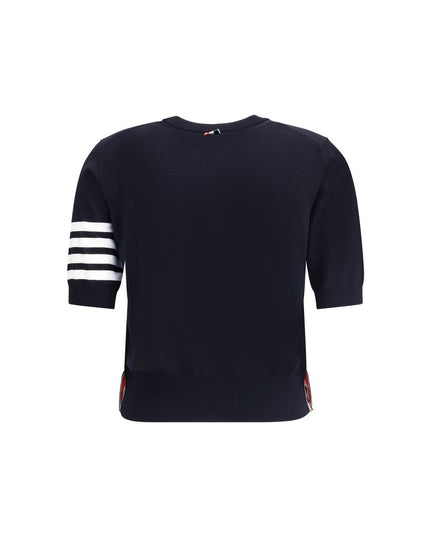 Thom Browne Black Fleece Wool T-Shirt