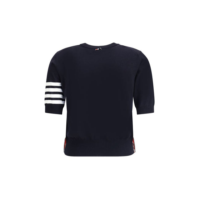 Thom Browne Black Fleece Wool T-Shirt