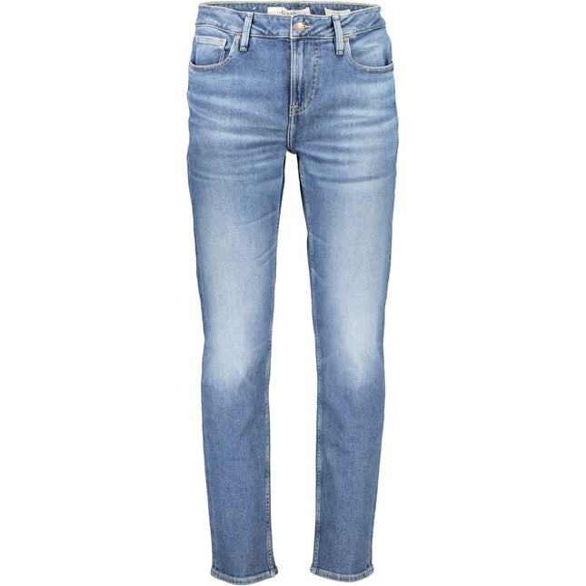 Guess Jeans Blue Cotton Men Slim Jeans