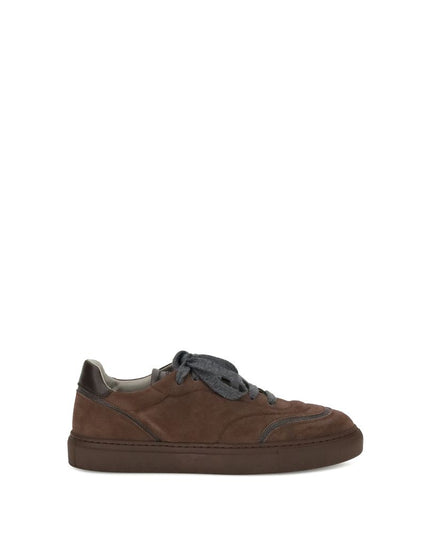 Brunello Cucinelli Brown Rubber Low Top Sneakers
