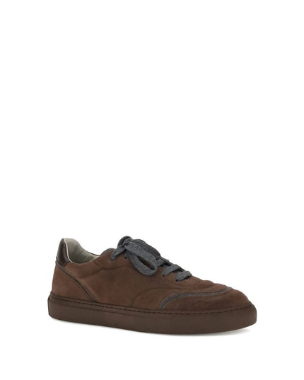 Brunello Cucinelli Brown Rubber Low Top Sneakers