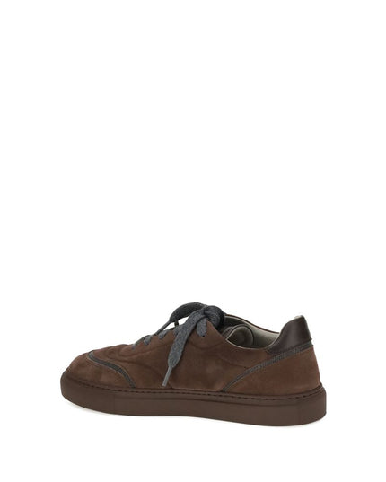 Brunello Cucinelli Brown Rubber Low Top Sneakers