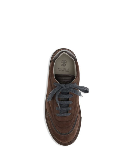 Brunello Cucinelli Brown Rubber Low Top Sneakers