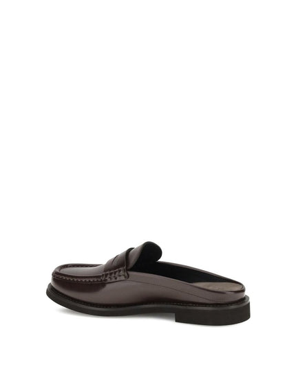 Brunello Cucinelli Brown Calf Leather Bos Taurus Slip-On Loafers