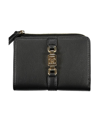 Tommy Hilfiger Sleek Black Zip Wallet with Coin Purse
