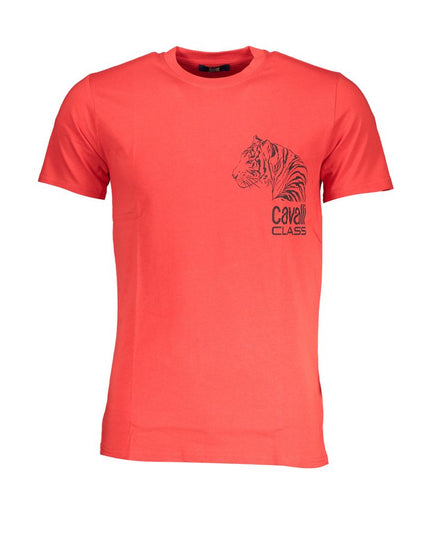 Cavalli Class Red Cotton T-Shirt