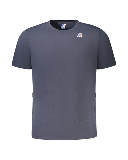 K-WAY Blue Polyester Men T-Shirt