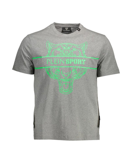 Plein Sport Brown Cotton Men T-Shirt