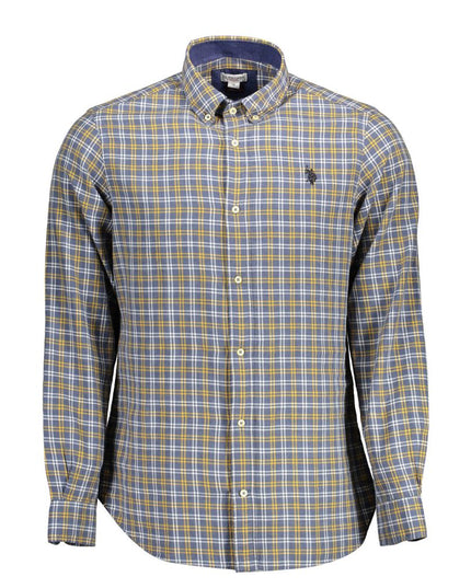 U.S. POLO ASSN. Blue Cotton Men Shirt