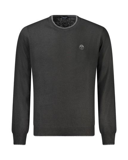 North Sails Black Wool Men Sweater