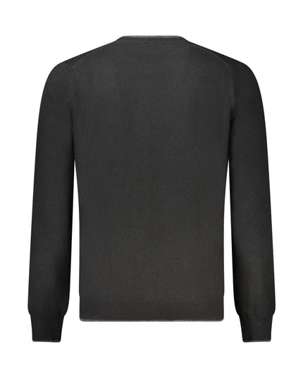 North Sails Black Wool Men Sweater