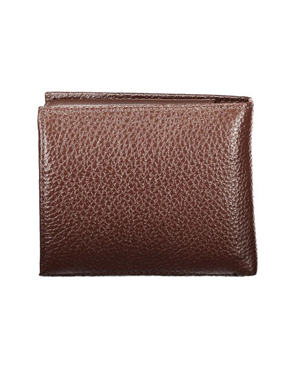 Tommy Hilfiger Elegant Brown Leather Bifold Wallet