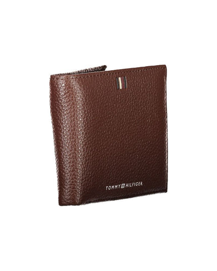 Tommy Hilfiger Elegant Brown Leather Bifold Wallet