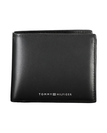 Tommy Hilfiger Sleek Black Leather Wallet for the Modern Man