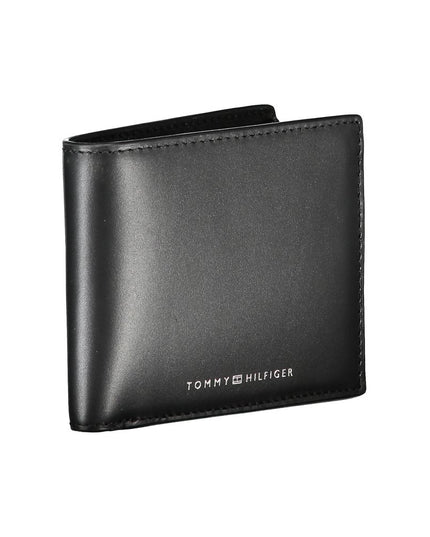 Tommy Hilfiger Sleek Black Leather Wallet for the Modern Man