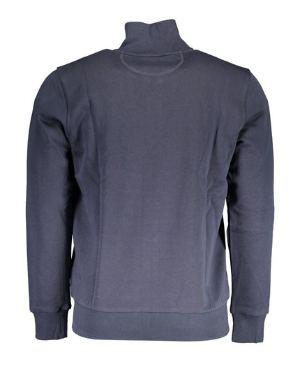 La Martina Blue Cotton Men Sweater