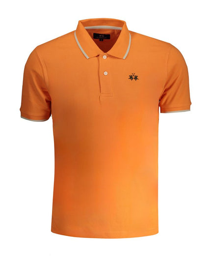 La Martina Orange Cotton Polo Shirt