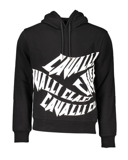 Cavalli Class Black Cotton Men Sweater