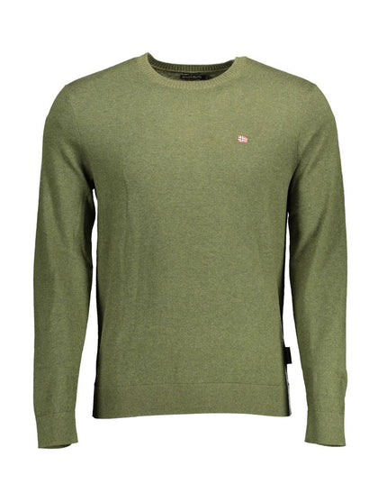 Napapijri Green Cotton Men Sweater