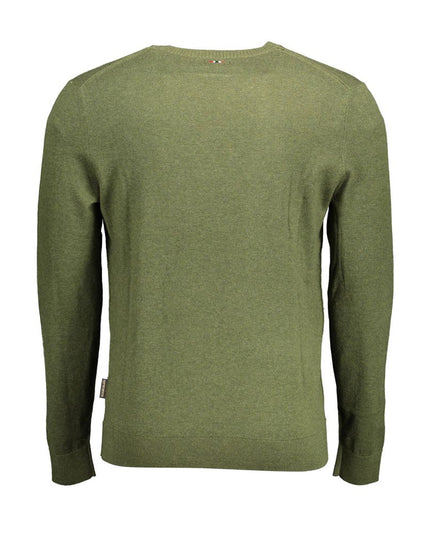 Napapijri Green Cotton Men Sweater