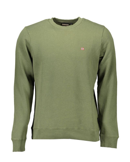 Napapijri Green Cotton Men Sweater