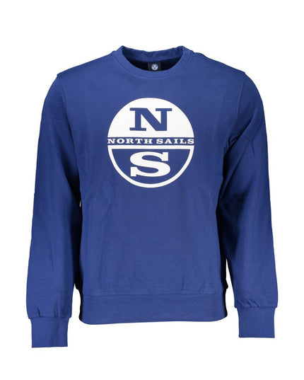 North Sails Blue Cotton Men Sweater