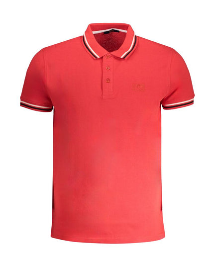 Cavalli Class Red Cotton Polo Shirt