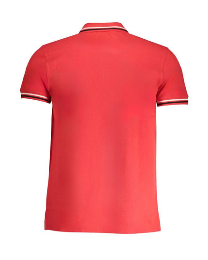 Cavalli Class Red Cotton Polo Shirt
