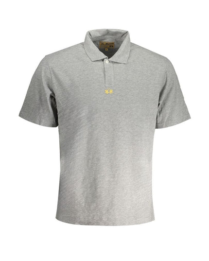 La Martina Brown Cotton Men Polo Shirt