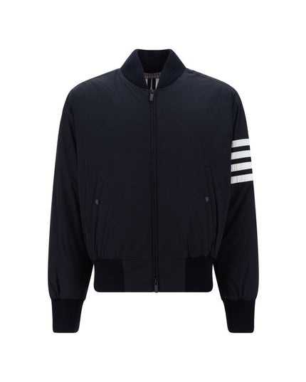 Thom Browne Blue Polyester Bomber