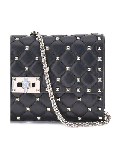 Valentino Garavani Black Lamb Ovis Aries Aries Shoulder Bag