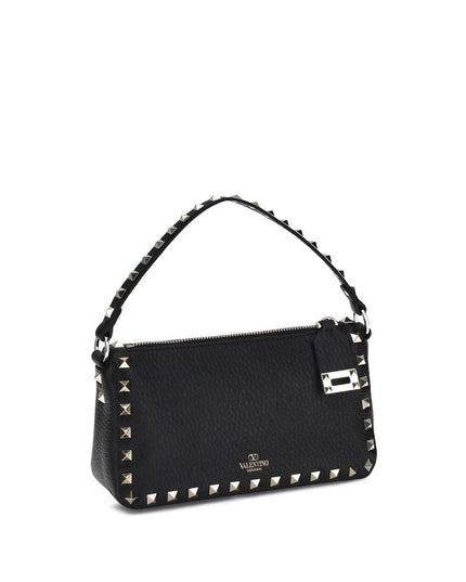 Valentino Garavani Black Calf Leather Bos Taurus Shoulder Bag