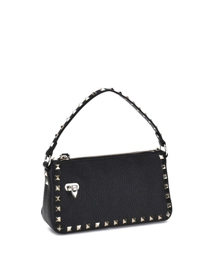 Valentino Garavani Black Calf Leather Bos Taurus Shoulder Bag