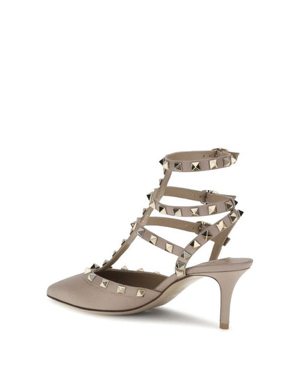 Valentino Garavani Gray Calf Leather Bos Taurus High Heel Pumps