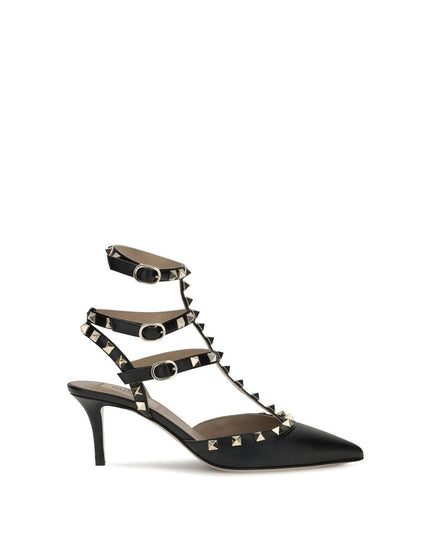Valentino Garavani Black Calf Leather Bos Taurus High Heel Pumps