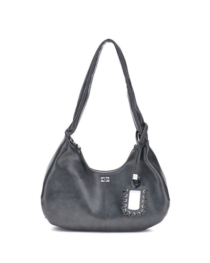 Ganni Black Lyocell Shoulder Bag
