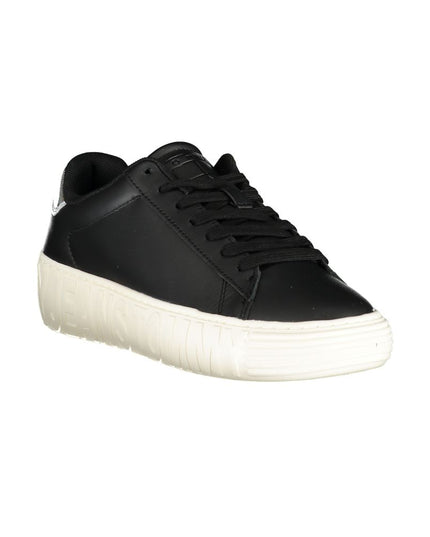 Tommy Hilfiger Black Leather Women Sneaker