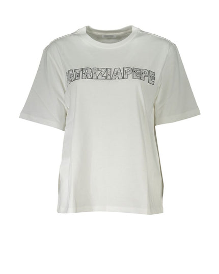 Patrizia Pepe White Cotton Women T-Shirt