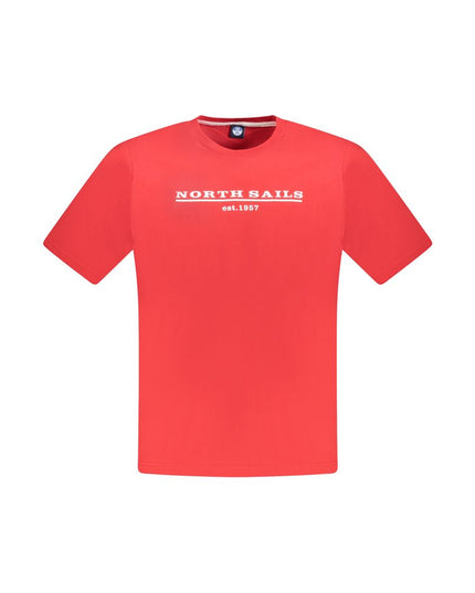 North Sails Red Cotton Men T-Shirt